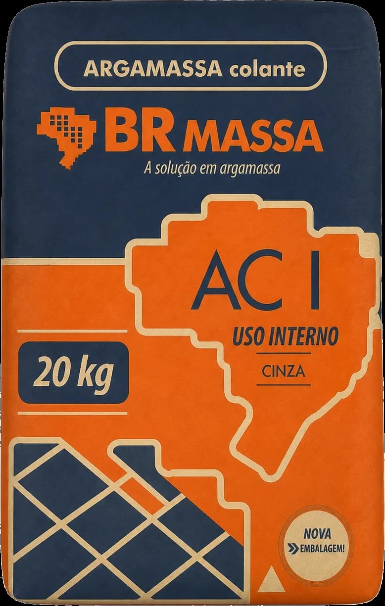 Saco de argamassa colante BR Massa ACI de 20 kg
