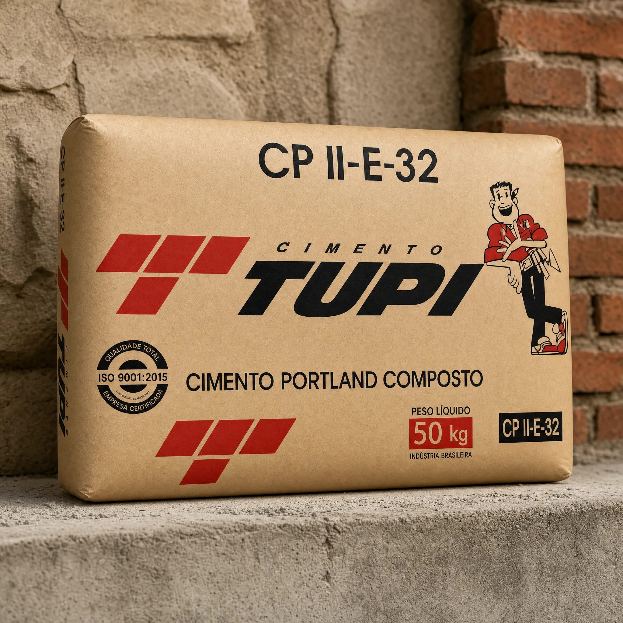 Cimento Tupi CP II-E-32 em ambiente de obra